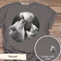 Load image into Gallery viewer, Wolf Howling at Moon Shirt