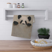 Load image into Gallery viewer, Peekaboo Panda Tea Towel | Cute Panda Face Kitchen Towel