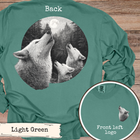 Load image into Gallery viewer, Wolf Howling at Moon Shirt
