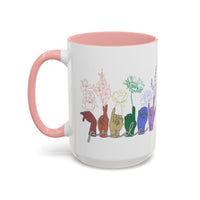 Load image into Gallery viewer, Rainbow ASL Hands with Flowers Mug | Accent Coffee Mug