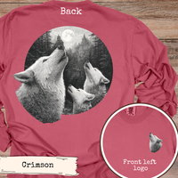 Load image into Gallery viewer, Wolf Howling at Moon Shirt