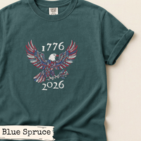 Load image into Gallery viewer, Heritage Americana Shirt Vintage Eagle Design America 250 Anniversary 1776 2026 Commemorative Apparel Distressed Patriotic Graphic Freedom Symbol Classic American Pride Clothing Perfect Outdoor Adventure Wear Hiking Camping Shirt
