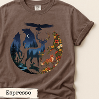 Load image into Gallery viewer, Forest Night Wildlife Shirt