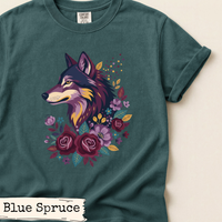 Load image into Gallery viewer, Floral Wolf Nature Shirt