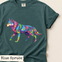 Load image into Gallery viewer, Floral Wolf Art Nature Design