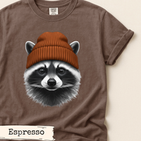 Load image into Gallery viewer, Raccoon Beanie Shirt
