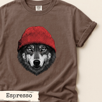 Load image into Gallery viewer, Wolf Beanie Shirt