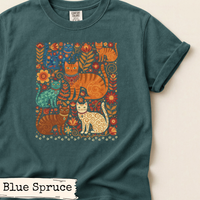 Load image into Gallery viewer, Cat Nature Shirt – Botanical Woodland Design for Cat Lovers