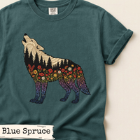 Load image into Gallery viewer, Wolf Silhouette Forest Design