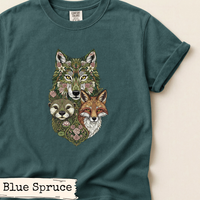 Load image into Gallery viewer, Woodland Animal Art – Botanical Fox Wolf Otter Nature Print