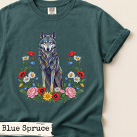 Load image into Gallery viewer, Floral Wolf Design