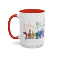Load image into Gallery viewer, Rainbow ASL Hands with Flowers Mug | Accent Coffee Mug