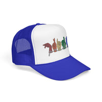 Load image into Gallery viewer, Pride ASL Hands Foam Trucker Hat | Rainbow Sign Language Cap