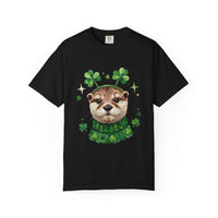 Load image into Gallery viewer, Otter Wearing Shamrocks T-shirt | St. Patrick's Day Lucky Elephant Tee