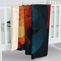 Load image into Gallery viewer, Howling Wolf Campfire Sherpa Blanket | Moonlit Forest Fleece
