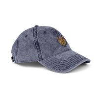 Load image into Gallery viewer, Vintage Embroidered Wolf Cap — Distressed Grey Baseball Hat