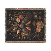 Load image into Gallery viewer, Vintage Floral Tapestry Woven Blanket | Antique Bloom Throw