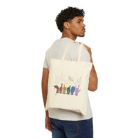Load image into Gallery viewer, Rainbow ASL Hand Signs Tote Bag | Sign Language, Floral Accent