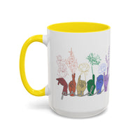 Load image into Gallery viewer, Rainbow ASL Hands with Flowers Mug | Accent Coffee Mug