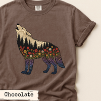Load image into Gallery viewer, Wolf Silhouette Forest Design