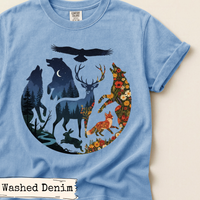 Load image into Gallery viewer, Forest Night Wildlife Shirt