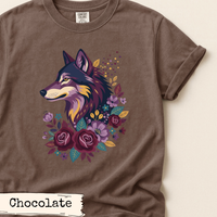 Load image into Gallery viewer, Floral Wolf Nature Shirt