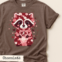 Load image into Gallery viewer, Floral Raccoon Valentine Shirt