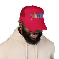 Load image into Gallery viewer, Pride ASL Hands Foam Trucker Hat | Rainbow Sign Language Cap