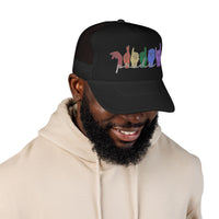 Load image into Gallery viewer, Pride ASL Hands Foam Trucker Hat | Rainbow Sign Language Cap