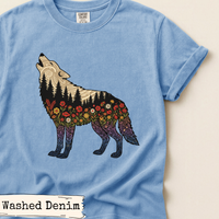 Load image into Gallery viewer, Wolf Silhouette Forest Design
