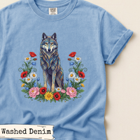 Load image into Gallery viewer, Floral Wolf Design