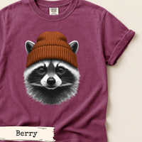 Load image into Gallery viewer, Raccoon Beanie Shirt