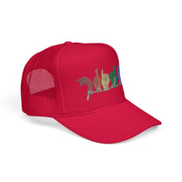 Load image into Gallery viewer, Pride ASL Hands Foam Trucker Hat | Rainbow Sign Language Cap