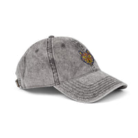 Load image into Gallery viewer, Vintage Embroidered Wolf Cap — Distressed Grey Baseball Hat