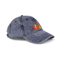 Load image into Gallery viewer, Vintage Embroidered Fall Trees Cap — Washed Grey Dad Hat