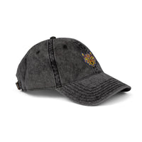 Load image into Gallery viewer, Vintage Embroidered Wolf Cap — Distressed Grey Baseball Hat