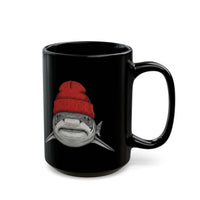 Load image into Gallery viewer, Tiger Shark with Yellow Beanie Coffee Cup (11oz/15oz)