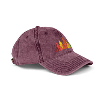 Load image into Gallery viewer, Vintage Embroidered Fall Trees Cap — Washed Grey Dad Hat