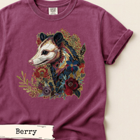 Load image into Gallery viewer, Opossum Floral Art Design