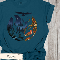 Load image into Gallery viewer, Forest Night Wildlife Shirt