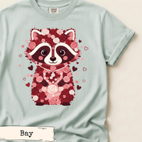 Load image into Gallery viewer, Floral Raccoon Valentine Shirt
