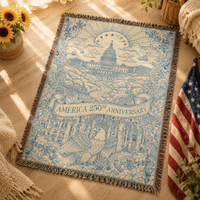 Load image into Gallery viewer, America 250th Anniversary Gift – Woven Cotton Capitol Blanket