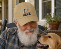 Load image into Gallery viewer, Embroidered Papa Hat Vintage Dad Cap Perfect Fathers Day Gift New Dad Present Classic Baseball Style Unstructured Crown Comfortable Fit Adjustable Strap Antique Brass Buckle Breathable Design Everyday Casual Wear Soft Cotton Material Lived