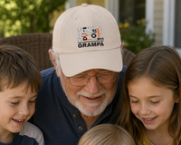 Load image into Gallery viewer, Embroidered Grandpa Hat Perfect Fathers Day Gift For Grandfather Vintage Dad Cap Classic Baseball Style Adjustable Strap Antique Brass Buckle Unstructured Crown Design Breathable Eyelets Casual Everyday Wear Comfortable Fit Retirement