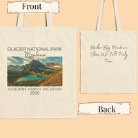 Load image into Gallery viewer, Glacier National Park National Park Tote Bag – Personalized Canvas Mountain Souvenir