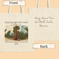 Load image into Gallery viewer, Sequoia National Park Tote Bag – Personalized Canvas Mountain Souvenir