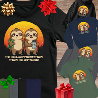 Load image into Gallery viewer, Sloth Hiking Shirt Cute Trail Adventure Tee