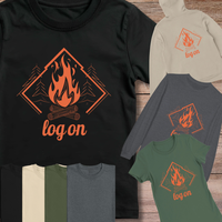 Load image into Gallery viewer, Campfire Log On Shirt