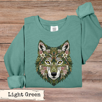 Load image into Gallery viewer, Floral Wolf Art Design