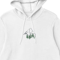 Load image into Gallery viewer, Minimal Mountain Embroidery Design | Small Chest Nature Graphic | Cozy Outdoor Aesthetic | Hiking Lover Gift | Simple Wilderness Art